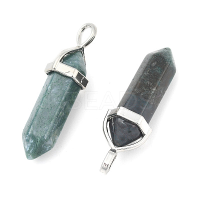 Natural Indian Agate Double Terminated Pointed Pendants LS-G-F295-04L-1
