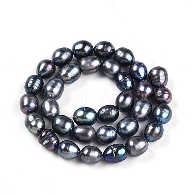 Natural Cultured Freshwater Pearl Beads Strands PEAR-N012-09F-01-1