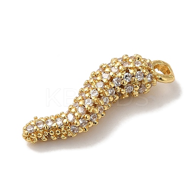 Rack Plating Brass Micro Pave Cubic Zirconia Pendant KK-A229-03B-G-1