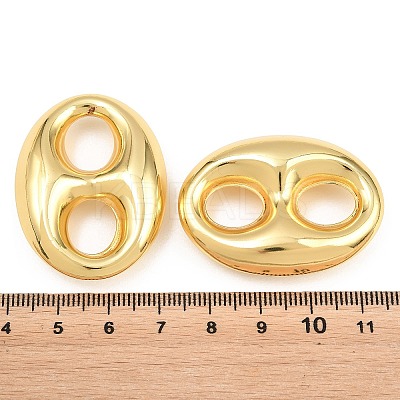 Brass Oval Links Connector Charms KK-H292-47G-03-1