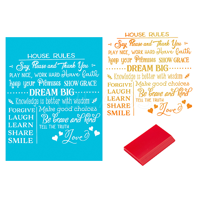 1 Sheet Letter Pattern Self-Adhesive Silk Screen Printing Stencil DIY-GF0004-03-1