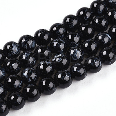 Baking Paint Glass Beads Strands DGLA-N003-10mm-A10-1