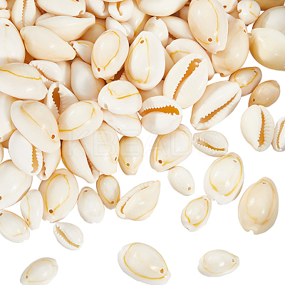 100Pcs 2 Styles Natural Cowrie Shell Pendants BSHE-SC0001-22-1