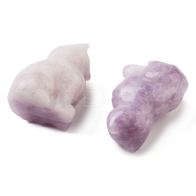 Natural Lepidolite/Purple Mica Stone Carved Figurines DJEW-L023-B04-1