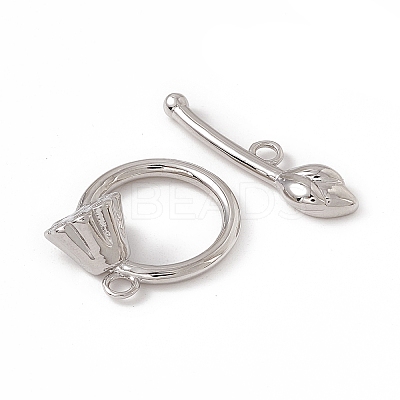 Brass Toggle Clasps KK-K271-29P-1