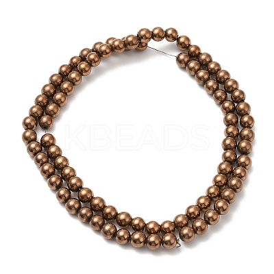 Electroplate Synthetic Magnetic Hematite Beads Strands G-E602-01A-1