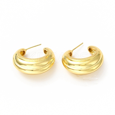 Rack Plating Brass Stud Earrings EJEW-H093-03G-1