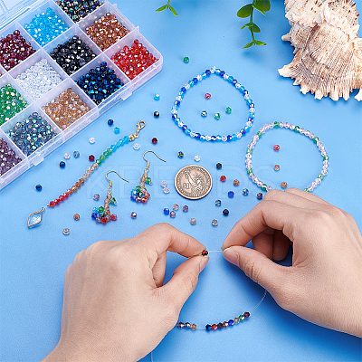 24 Colors Electroplate Glass Beads EGLA-PH0003-12-1