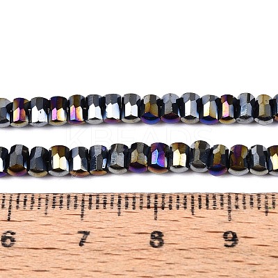 Electroplate Opaque Glass Beads Strands EGLA-N022-09A-C01-1