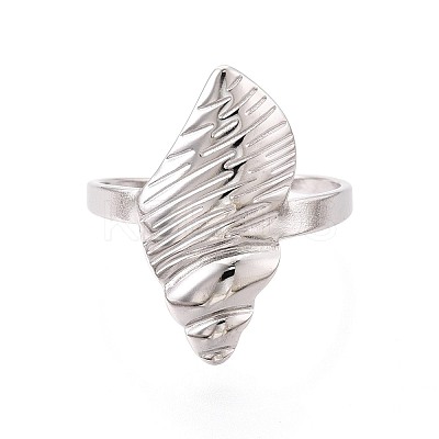 Adjustable 304 Stainless Steel Cuff Open Rings for Women RJEW-N052-23P-1