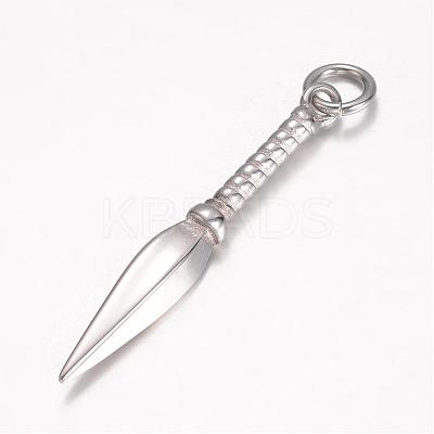 Tarnish Resistant 304 Stainless Steel Pendants STAS-D441-08P-1