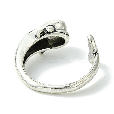 Whale Alloy Open Cuff Rings RJEW-K275-11AS-1