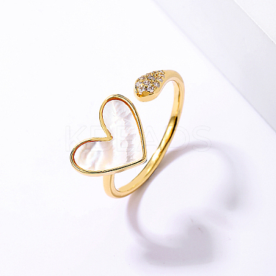 Natural Shell Open Cuff Ring YD7798-3-1-1