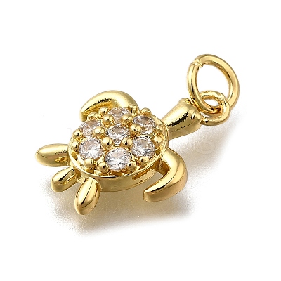 Brass Micro Pave Cubic Zirconia Pendants ZIRC-I070-040G-1