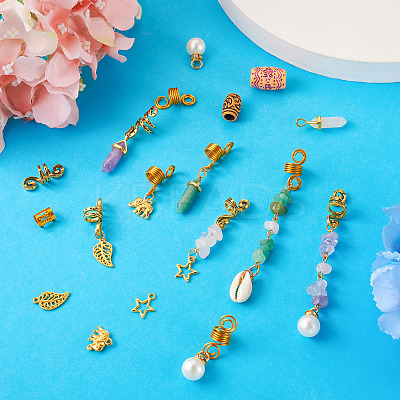 DIY Alloy Hair Dreadlocks Braiding Kits DIY-TA0004-48-1