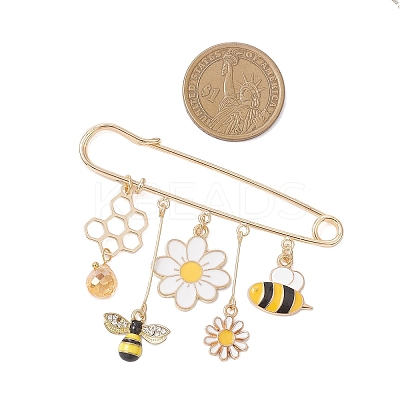 Bees & Flower Iron Kilt Pins JEWB-TA00024-1