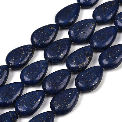 Synthetic Howlite Imitation Lapis Lazuli Beads Strands G-S393-14A-18x25-1