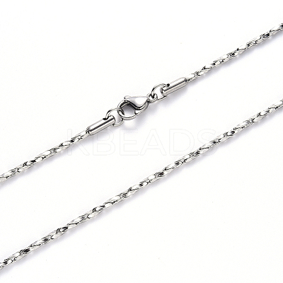 Non-Tarnish 304 Stainless Steel Boston Link Chain Necklace NJEW-S420-006A-P-1