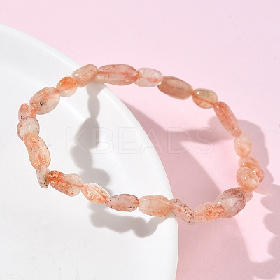 Natural Sunstone Beads Stretch Bracelets for Women BJEW-Z158-02C-02-1