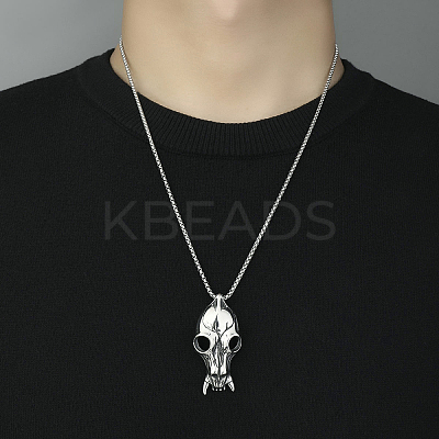 Non-Tarnish 201 Stainless Steel Pendant Necklaces NJEW-C034-37P-1
