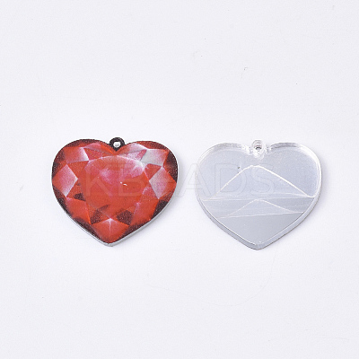 Acrylic Pendants X-OACR-S035-11C-1