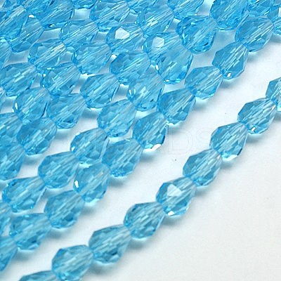 Glass Beads Strands EGLA-E010-8x12mm-10-1