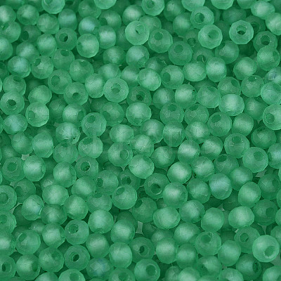 FGB Frosted Transparent Glass Seed Beads SEED-N013-04A-09-1