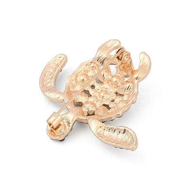 Zinc Alloy Emerald Rhinestone Brooch JEWB-C040-01B-G-1