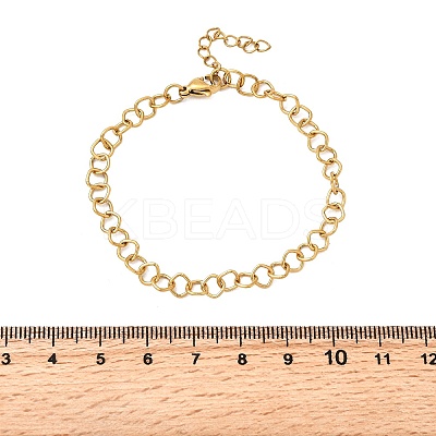 304 Stainless Steel Link Chain Bracelets for Women Men BJEW-A050-02G-1