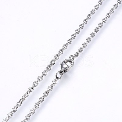 Non-Tarnish 304 Stainless Steel Cable Chains Necklaces NJEW-F226-04P-07-1