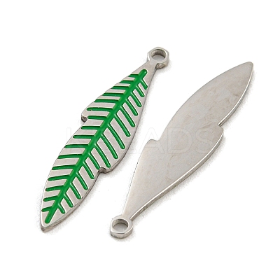 316 Surgical Stainless Steel Enamel Pendants STAS-M073-43P-1