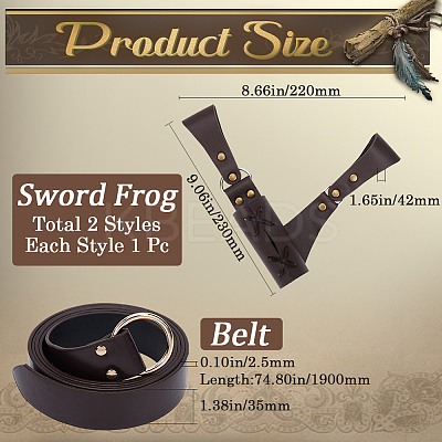 Medieval Retro Sword Holster AJEW-WH20006-75B-1