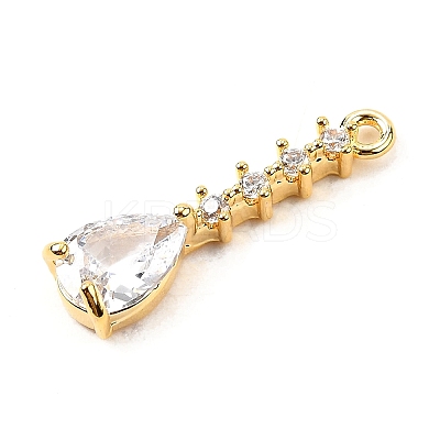 Brass Micro Pave Cubic Zirconia Pendants KK-F901-04A-G-1