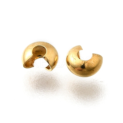304 Stainless Steel Crimp Beads Covers LS-X-STAS-P239-34G-03-1