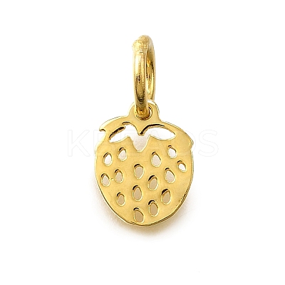 925 Sterling silver Hollow Strawberry Charms STER-D306-02G-1