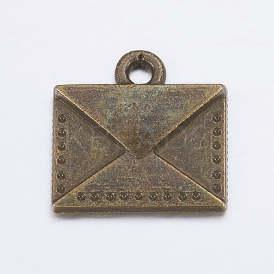 Tibetan Style Alloy Mail Charms EA10712Y-AB-1