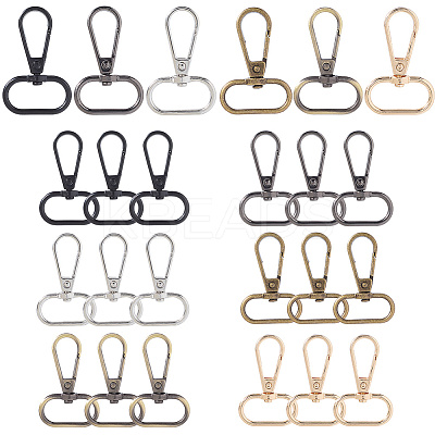 24Pcs 6 Colors Zinc Alloy Swivel Clasps FIND-SP0003-74-1