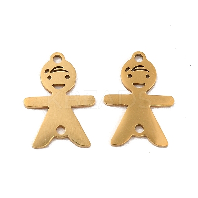 201 Stainless Steel Connector Charms STAS-K251-079G-1