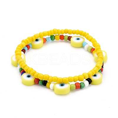 Glass Seed Beads Stretch Bracelets BJEW-JB06291-01-1