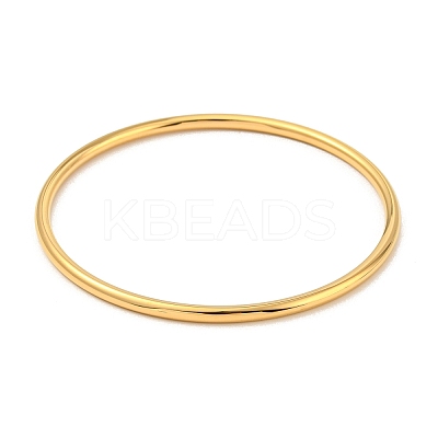 Ion Plating(IP) 304 Stainless Steel Simple Plain Bangle for Women BJEW-F461-01D-G-1