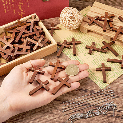 DIY Inspirational Word Pendant Decoration Making Kit DIY-SW0001-13-1