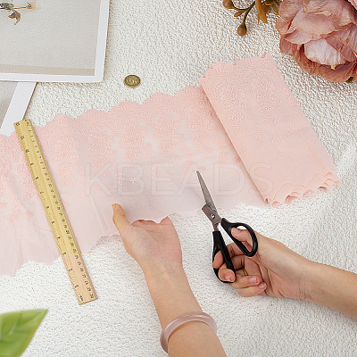 3Yards Cotton Embroidery Flower Pattern Ribbon OCOR-MA0001-83B-1
