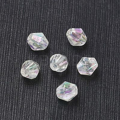 Bicone AB Color Plated Eco-Friendly Transparent Acrylic Beads LS-X-TACR-A003-4mm-22-1