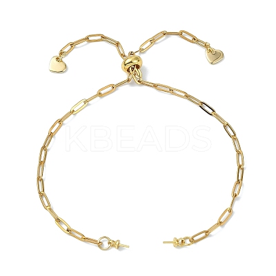 Adjustable 304 Stainless Steel Paperclip Chain Slider Bracelet Making AJEW-JB01623-02-1