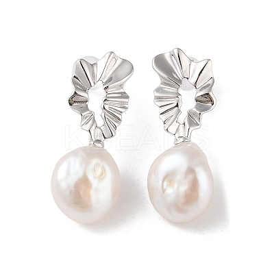 Anti-Tarnish Sterling Silver Stud Earrings EJEW-C087-15C-P-1