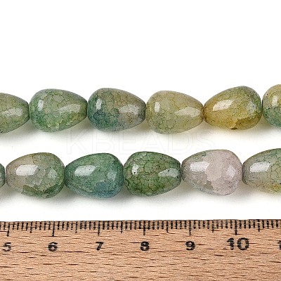 Baking Paint Crackle Glass Beads Strands DGLA-N019-03A-10-1