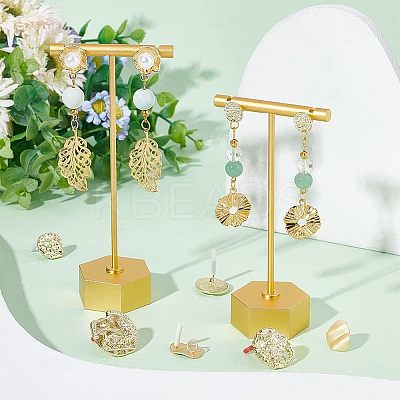 24Pcs 12 Style Alloy Stud Earring Findings FIND-HY0001-13-1
