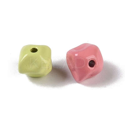Spray Paint Alloy Beads PALLOY-H145-08-1