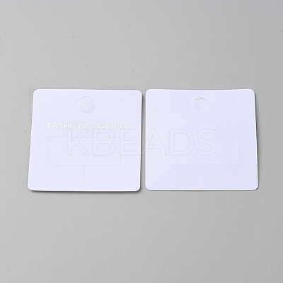 200Pcs PVC Jewelry Hair Claw Clip Display Cards with Hanging Hole CDIS-WH0031-03-1
