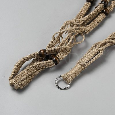 Cotton Crochet Macrame Hanging Planters AJEW-WH20042-17B-1